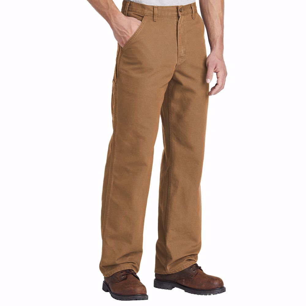 Picture of Carhartt Washed-Duck Work Pants - Men's Brown