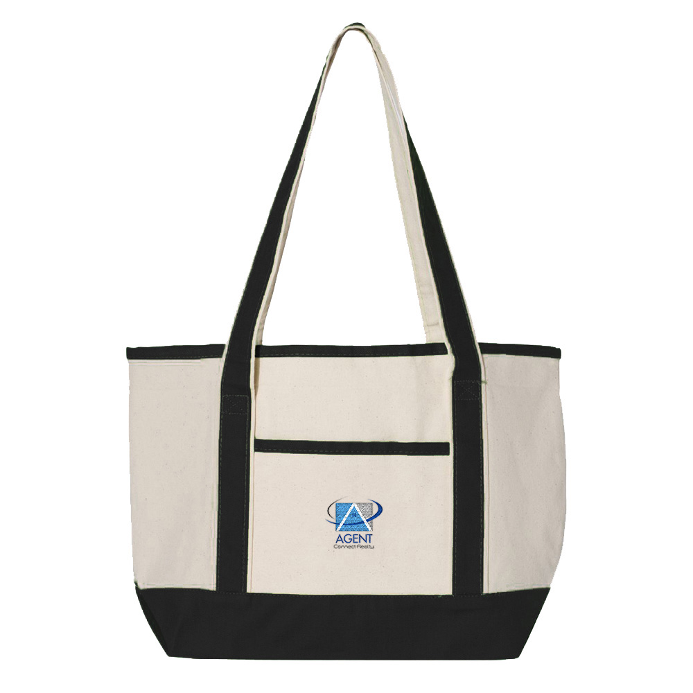 Picture of Agent Connect Realty Canvas Deluxe Tote Bag - Small - Adult One Size Black
