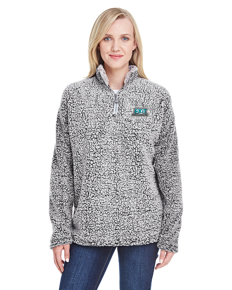 Picture of EXIT Realty Corp J America Sherpa Quarter Zip Jacket - Women's  Black