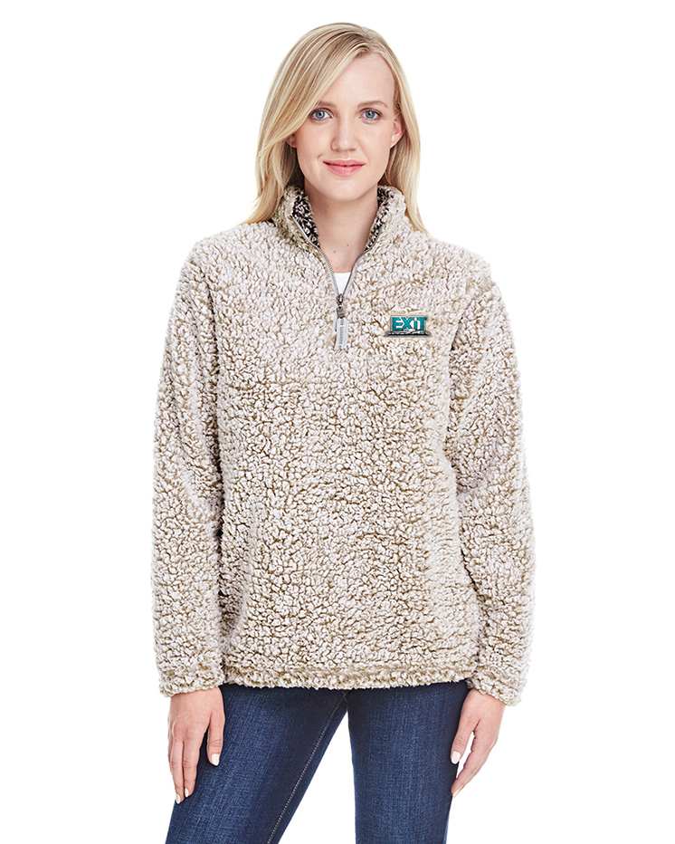 Picture of EXIT Realty Corp J America Sherpa Quarter Zip Jacket - Women's  Oatmeal