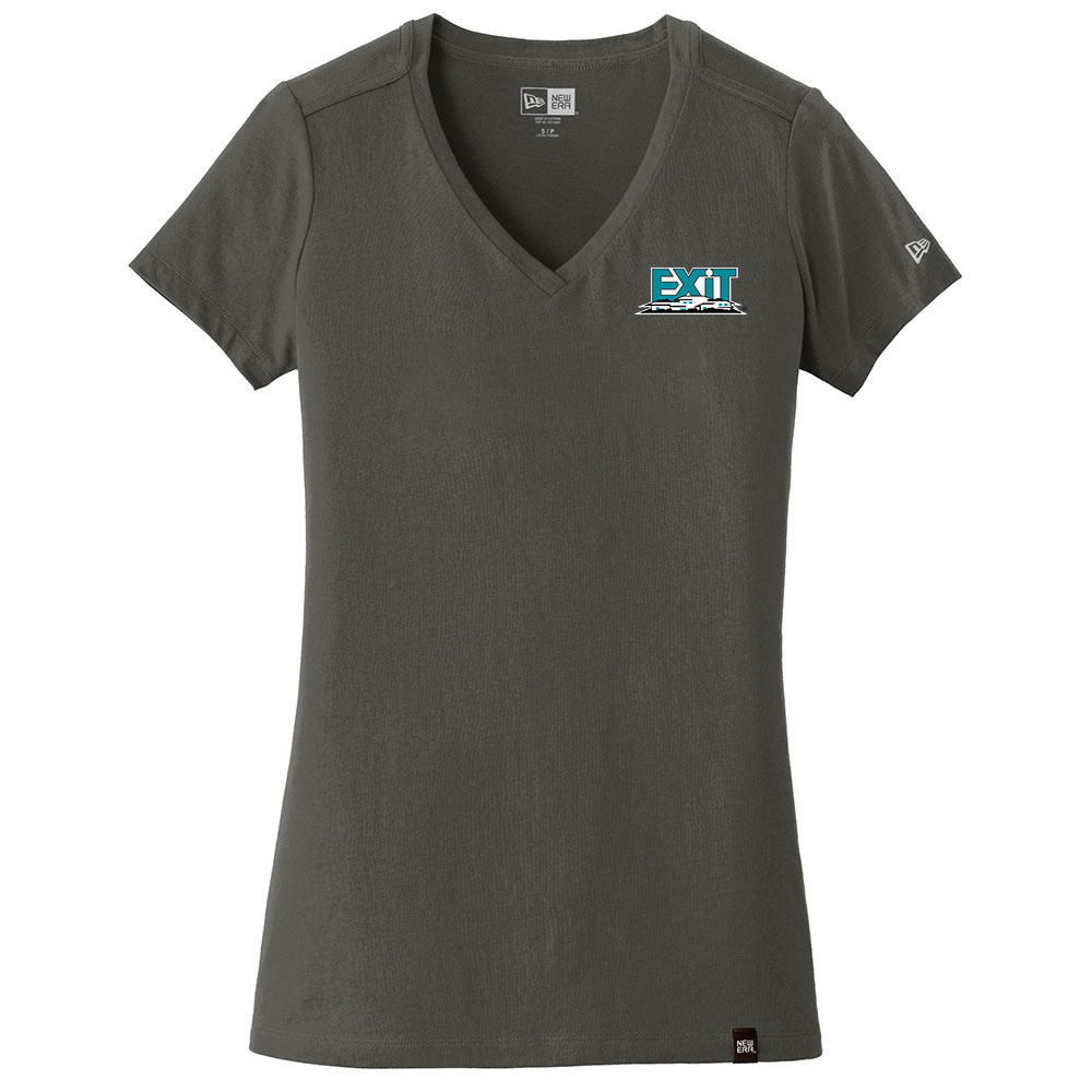 Picture of Heat Transfer - EXIT Realty Corp New Era® Ladies Heritage Blend V-Neck Tee - Women's Charcoal