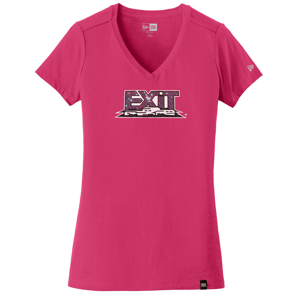 Picture of EXIT Realty Corp New Era® Ladies Heritage Blend V-Neck Tee - Women's Pink