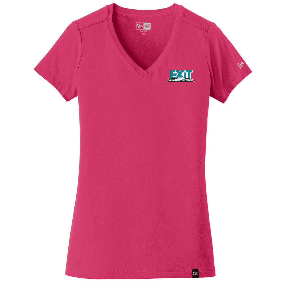 Picture of Heat Transfer - EXIT Realty Corp New Era® Ladies Heritage Blend V-Neck Tee - Women's Pink
