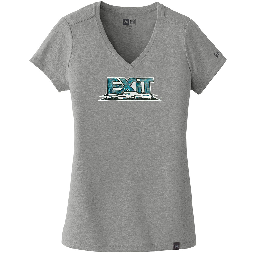 Picture of EXIT Realty Corp New Era® Ladies Heritage Blend V-Neck Tee - Women's Gray