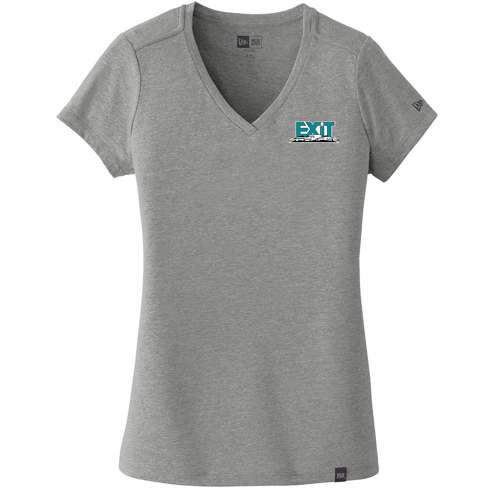 Picture of Heat Transfer - EXIT Realty Corp New Era® Ladies Heritage Blend V-Neck Tee - Women's Gray