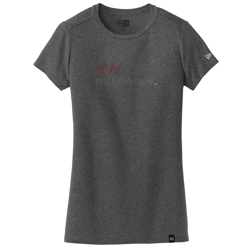 Picture of Keller Williams Realty Bling New Era® Ladies Heritage Blend Crew Tee - Women's Charcoal