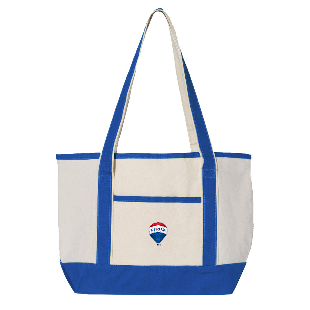 Picture of RE/MAX Balloon Canvas Deluxe Tote Bag - Small - Adult One Size Blue