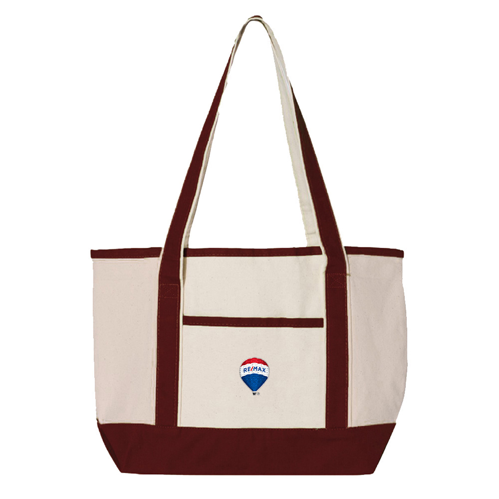 Picture of RE/MAX Balloon Canvas Deluxe Tote Bag - Small - Adult One Size Maroon