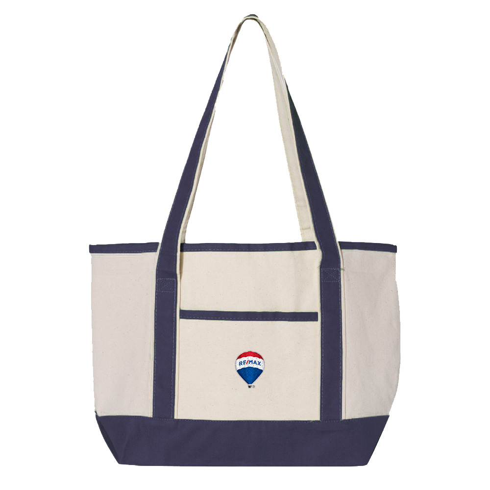 Picture of RE/MAX Balloon Canvas Deluxe Tote Bag - Small - Adult One Size Navy