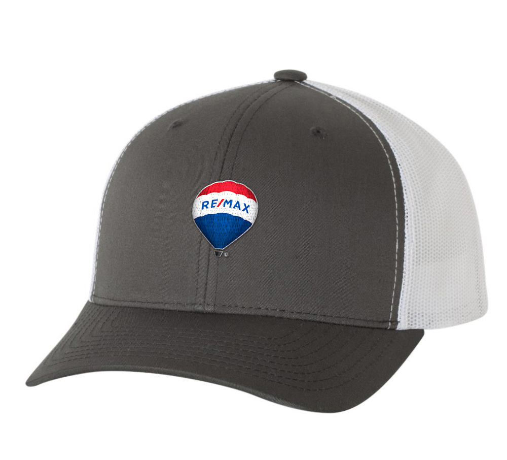 Picture of RE/MAX Retro Trucker Hat - Adult One Size Gray-White