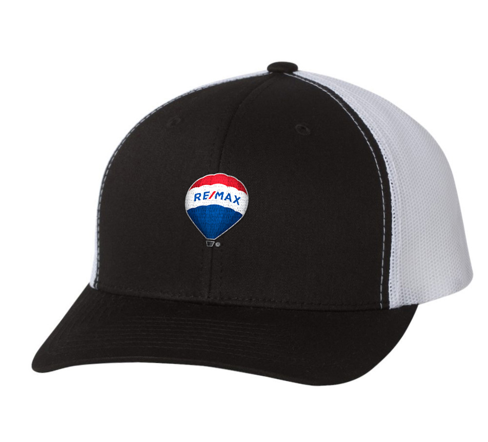 Picture of RE/MAX Retro Trucker Hat - Adult One Size Black-White
