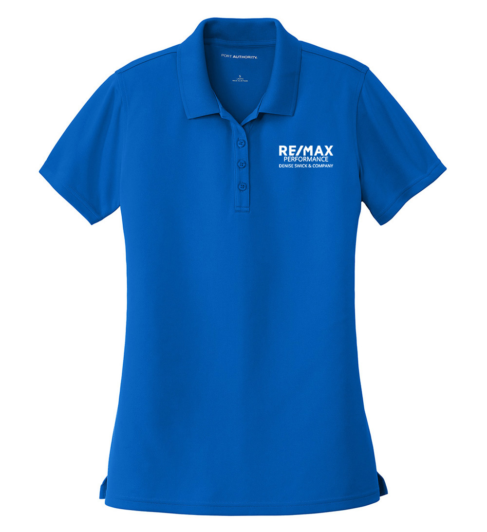 Picture of RE/MAX PERFORMANCE DENISE SWICK & CO Moisture Wicking Micro Mesh Polo - Women's  Royal Blue