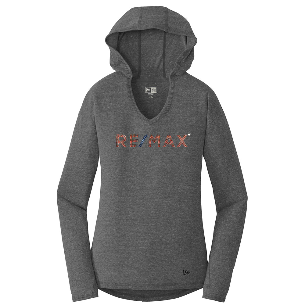 Picture of RE/MAX New Era® Tri-Blend Pullover Hoodie - Women's  Charcoal