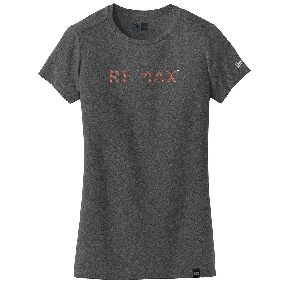 Picture of RE/MAX New Era® Ladies Heritage Blend Crew Tee - Women's Charcoal
