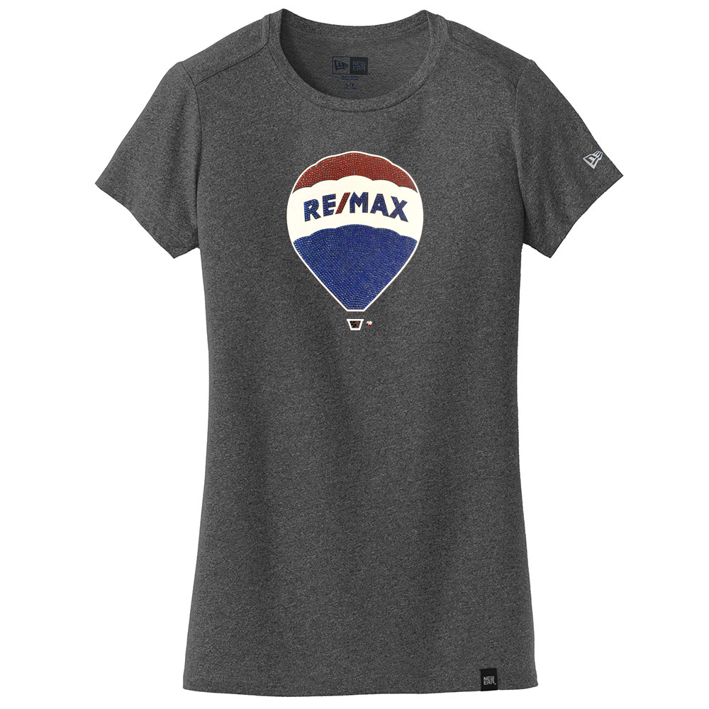 Picture of RE/MAX New Era® Ladies Heritage Blend Crew Tee - Women's Charcoal