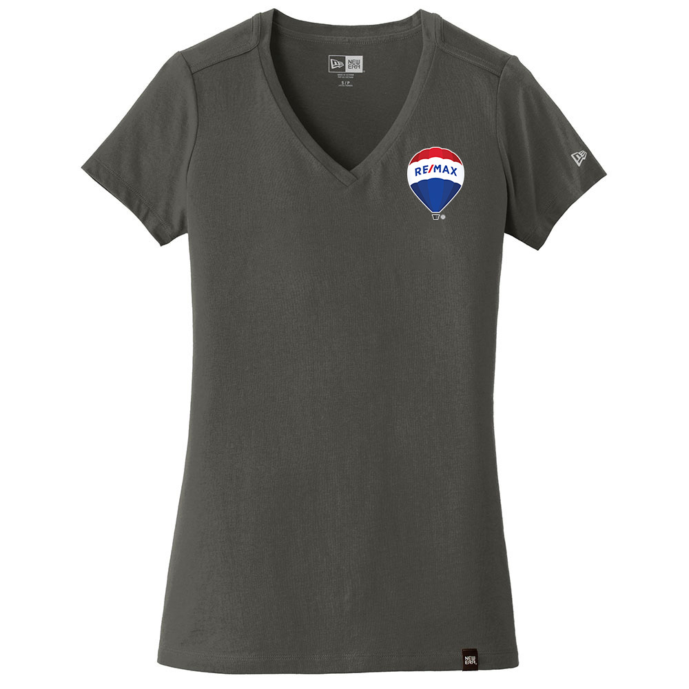 Picture of Heat Transfer - RE/MAX New Era® Ladies Heritage Blend V-Neck Tee - Women's Charcoal