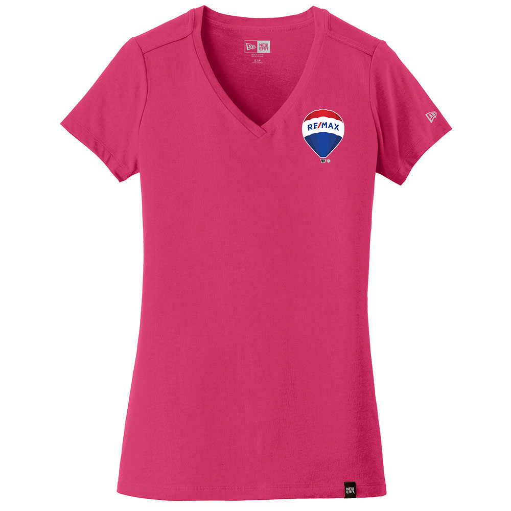 Picture of Heat Transfer - RE/MAX New Era® Ladies Heritage Blend V-Neck Tee - Women's Pink