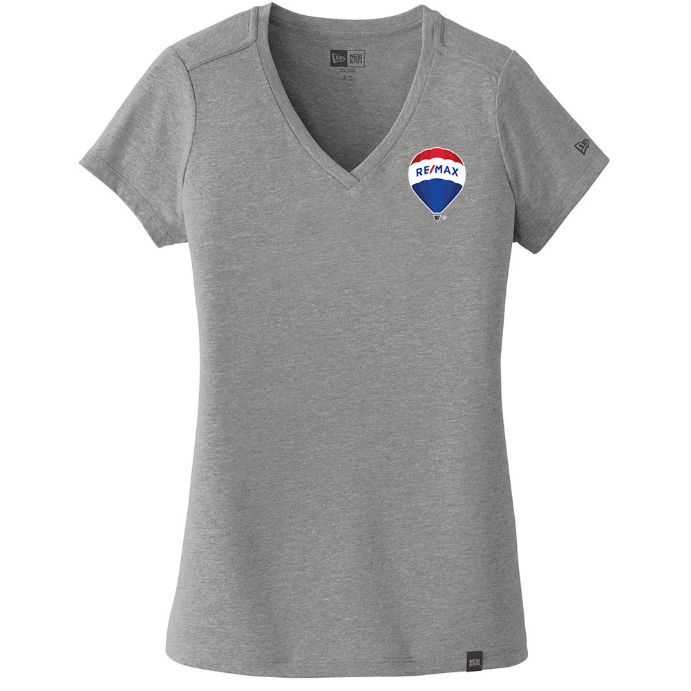 Picture of Heat Transfer - RE/MAX New Era® Ladies Heritage Blend V-Neck Tee - Women's Gray
