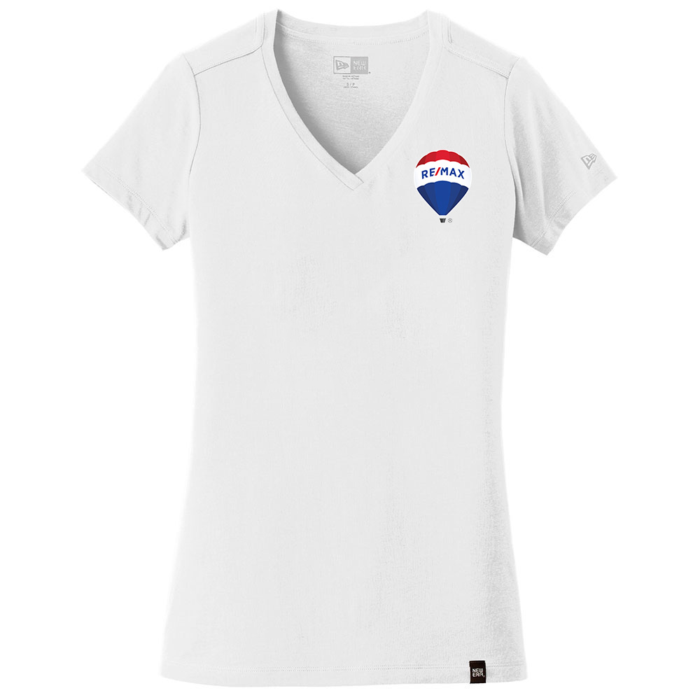 Picture of Heat Transfer - RE/MAX New Era® Ladies Heritage Blend V-Neck Tee - Women's White