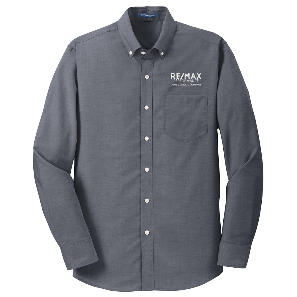 Picture of RE/MAX PERFORMANCE DENISE SWICK & CO Wrinkle Free Long Sleeve Oxford - Men's  Charcoal