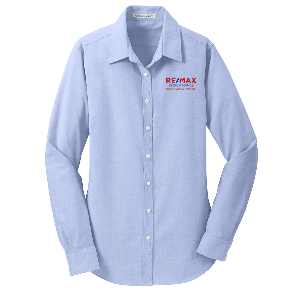 Picture of RE/MAX PERFORMANCE DENISE SWICK & CO Wrinkle Free Long Sleeve Oxford - Women's  Blue