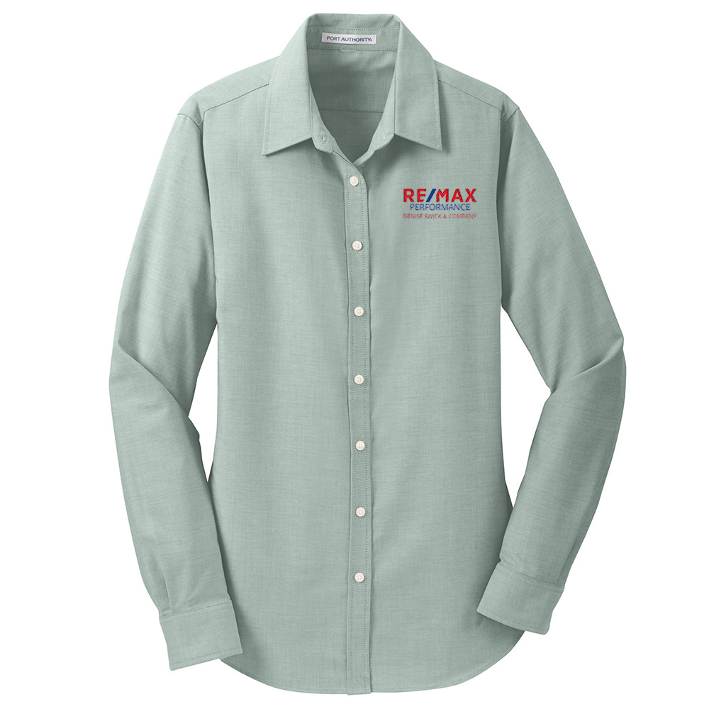 Picture of RE/MAX PERFORMANCE DENISE SWICK & CO Wrinkle Free Long Sleeve Oxford - Women's  Green