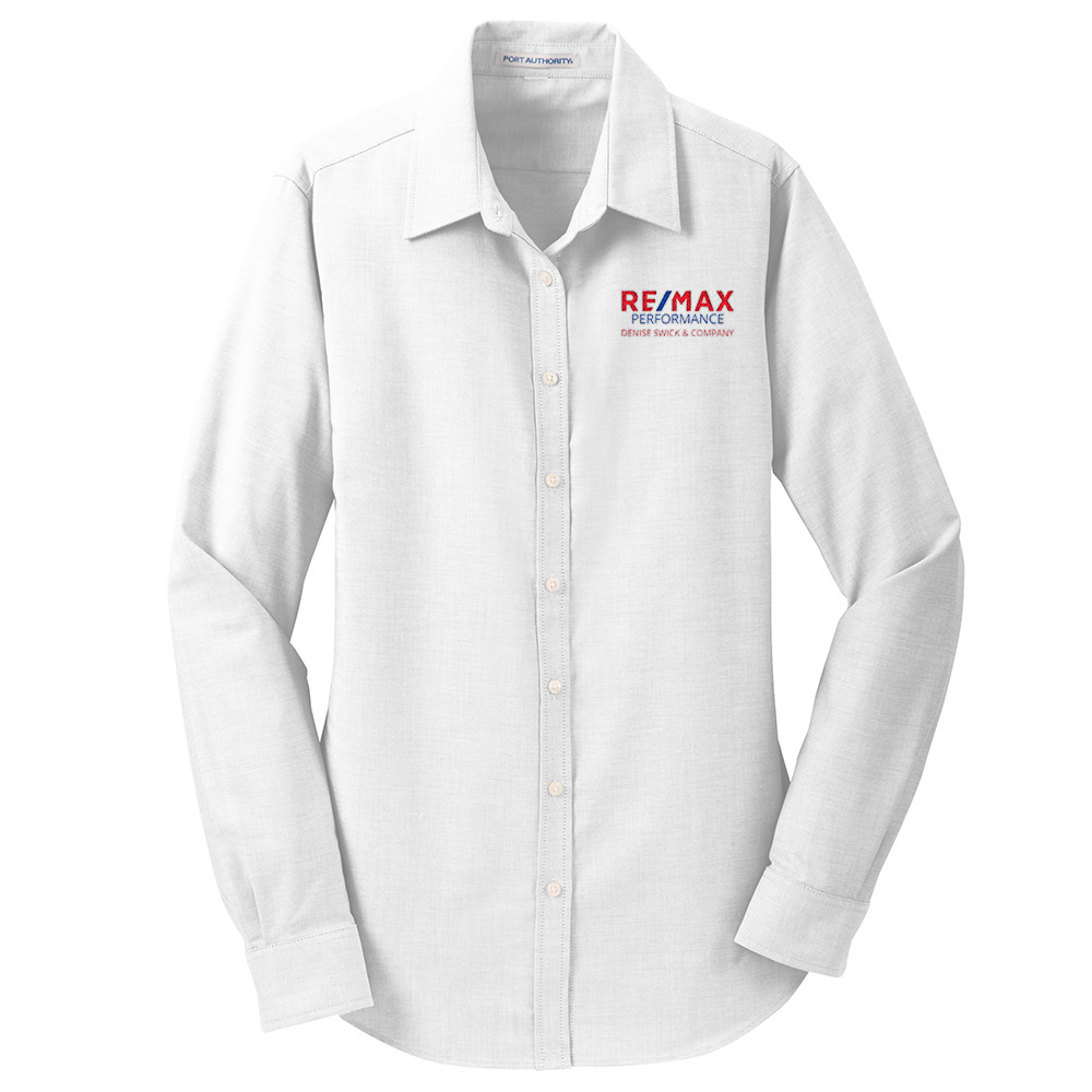 Picture of RE/MAX PERFORMANCE DENISE SWICK & CO Wrinkle Free Long Sleeve Oxford - Women's  White