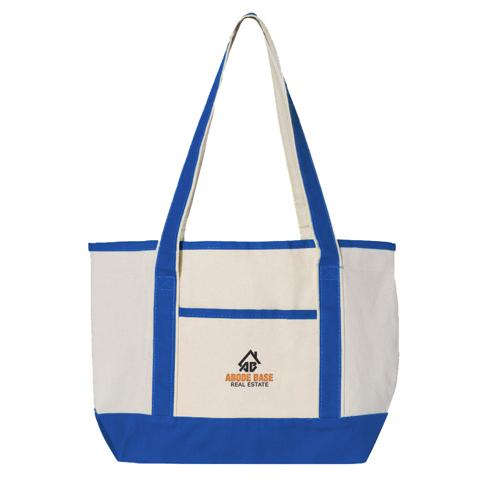 Picture of Abode Base Real Estate Canvas Deluxe Tote Bag - Small - Adult One Size Blue