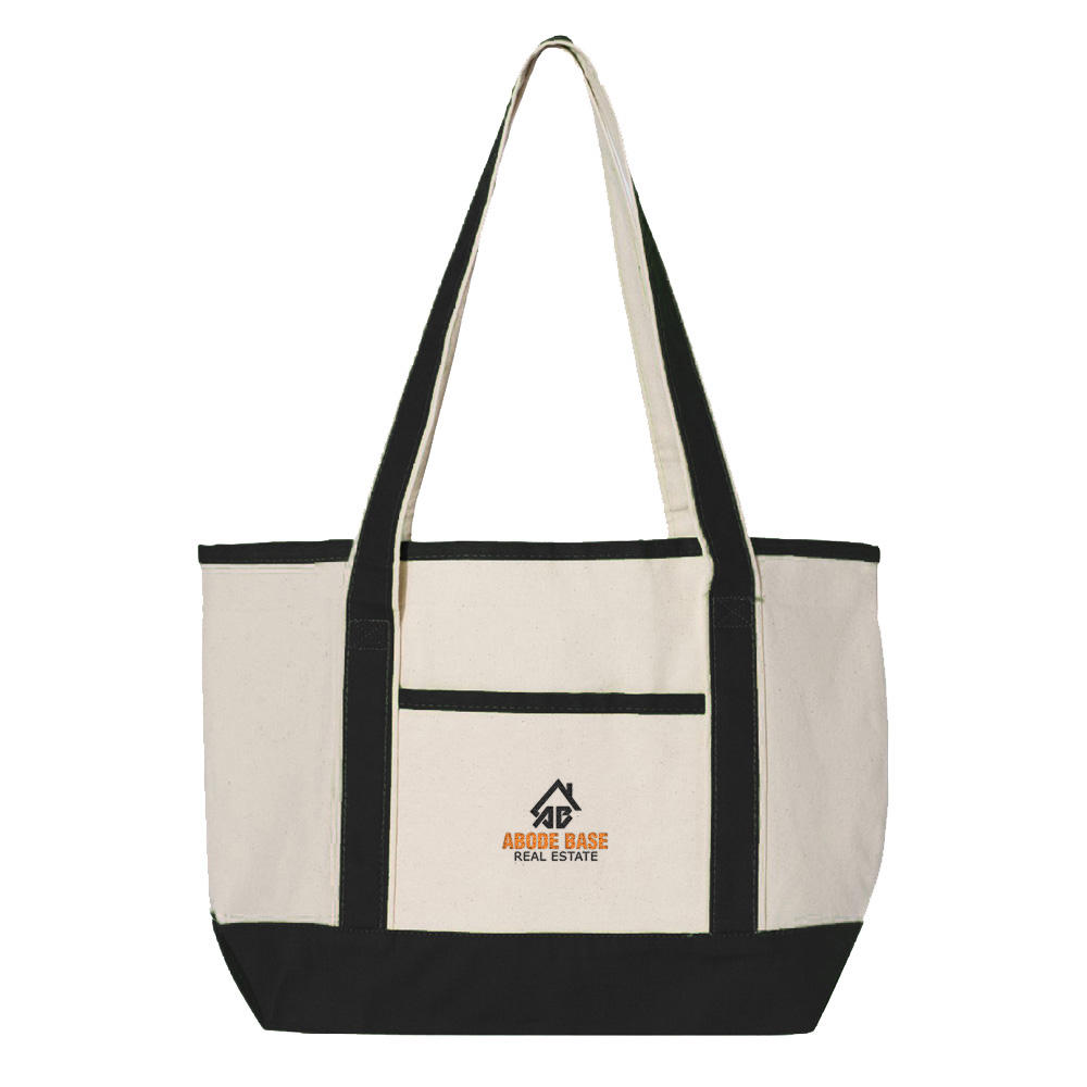 Picture of Abode Base Real Estate Canvas Deluxe Tote Bag - Small - Adult One Size Black