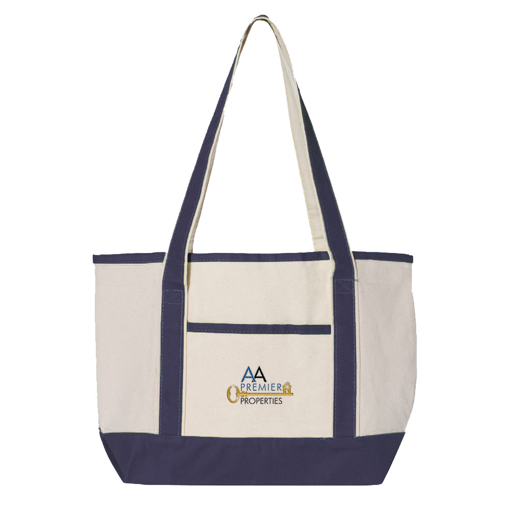 Picture of AA Premier Properties Canvas Deluxe Tote Bag - Small - Adult One Size Navy