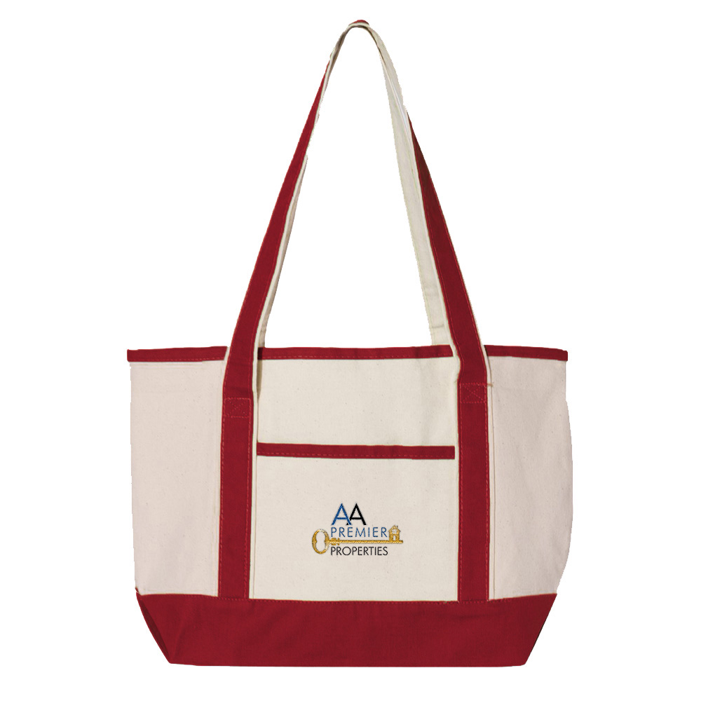 Picture of AA Premier Properties Canvas Deluxe Tote Bag - Small - Adult One Size Red