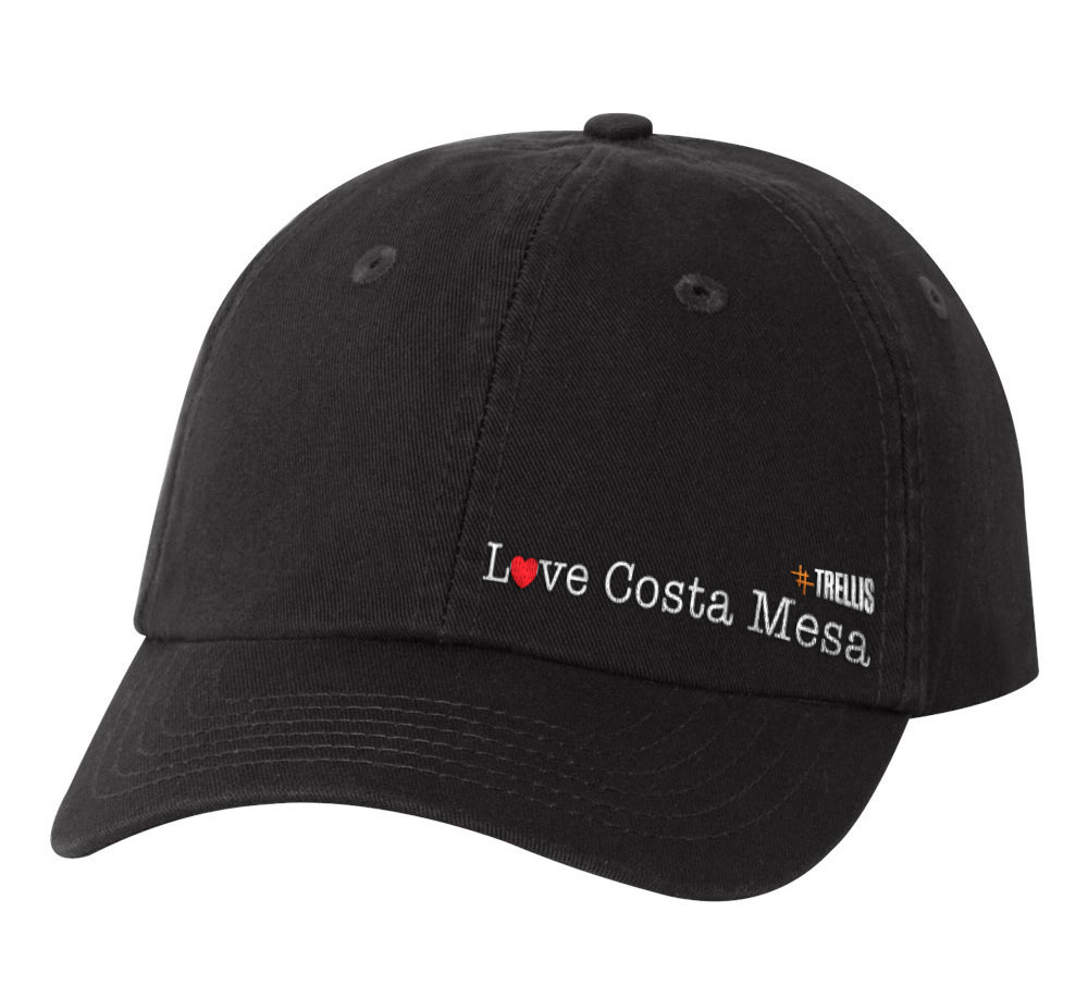 Picture of Love Our Cities Costa Mesa Classic Twill Hat - Adult One Size Black