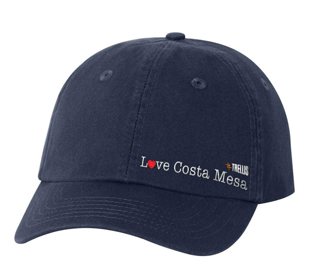 Picture of Love Our Cities Costa Mesa Classic Twill Hat - Adult One Size Navy