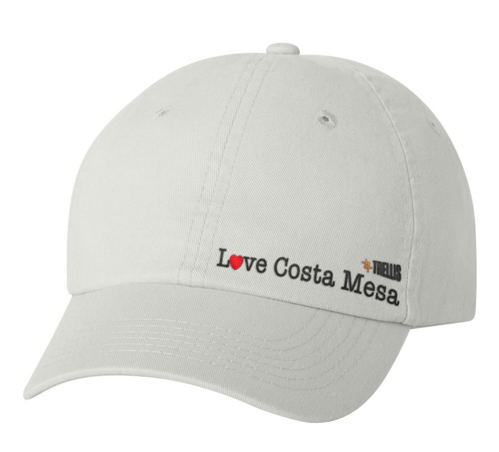 Picture of Love Our Cities Costa Mesa Classic Twill Hat - Adult One Size White