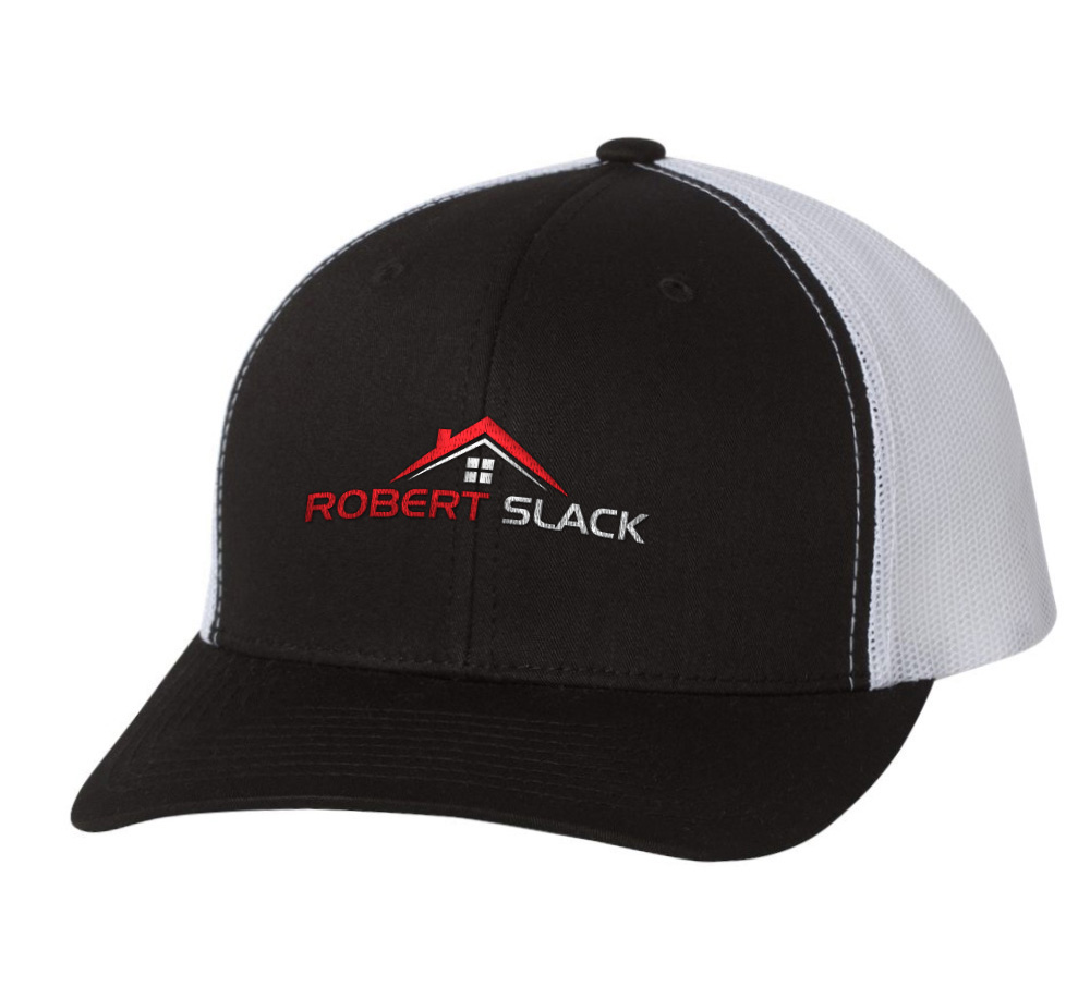 Picture of Robert Slack, LLC Retro Trucker Hat - Adult One Size Black-White 