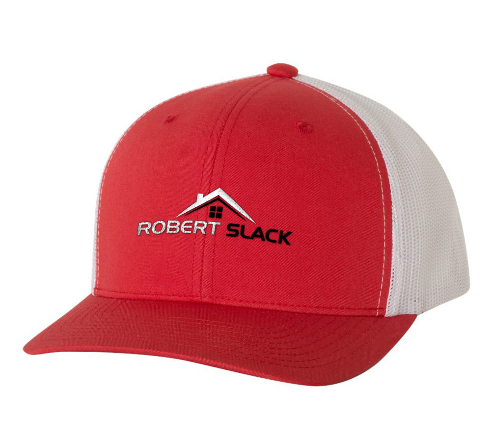 Picture of Robert Slack, LLC Retro Trucker Hat - Adult One Size Red-White
