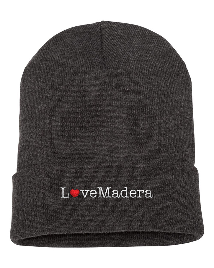 Picture of Love Our Cities Madera 12 Inch Cuffed Beanie - Adult One Size Charcoal