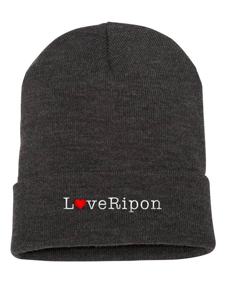 Picture of Love Our Cities Ripon 12 Inch Cuffed Beanie - Adult One Size Charcoal