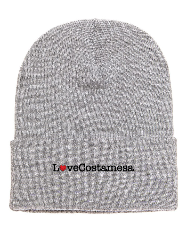 Picture of Love Our Cities Costa Mesa 12 Inch Cuffed Beanie - Adult One Size Heather Gray