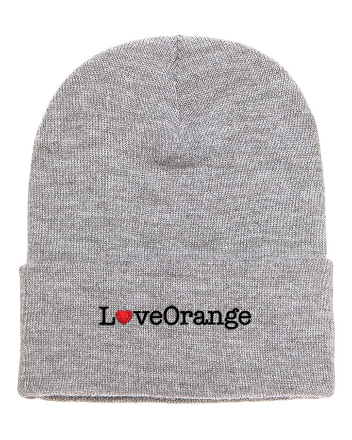 Picture of Love Our Cities Orange 12 Inch Cuffed Beanie - Adult One Size Heather Gray