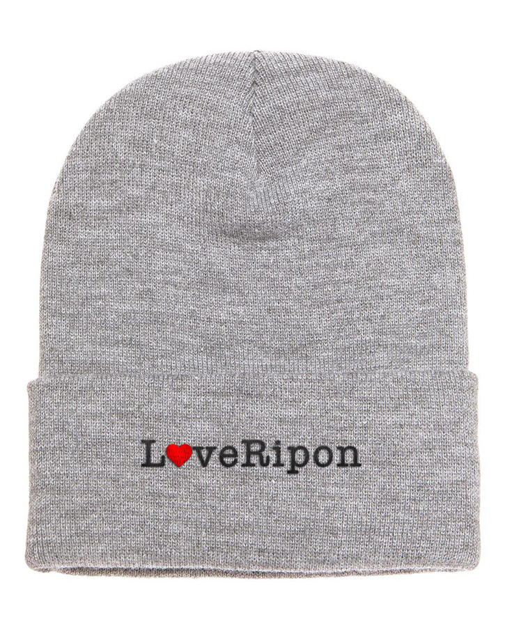 Picture of Love Our Cities Ripon 12 Inch Cuffed Beanie - Adult One Size Heather Gray