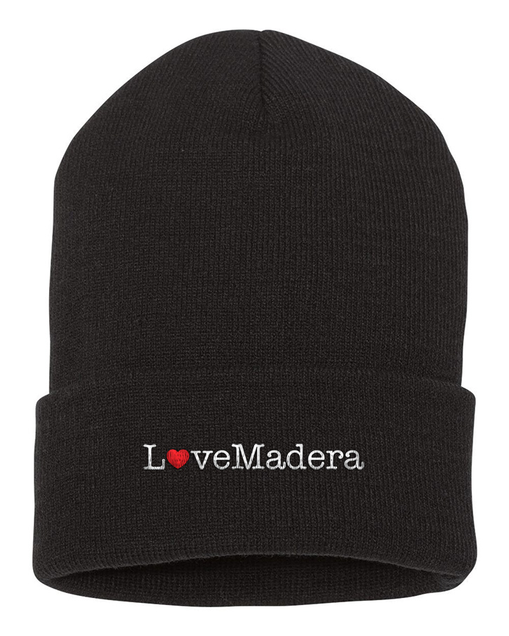 Picture of Love Our Cities Madera 12 Inch Cuffed Beanie - Adult One Size Black