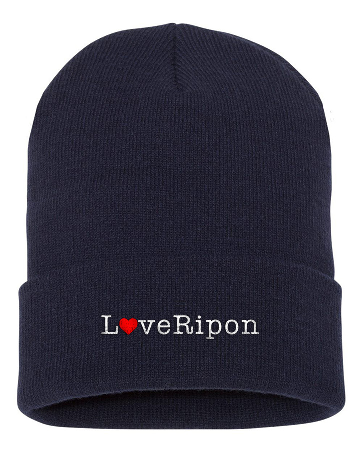 Picture of Love Our Cities Ripon 12 Inch Cuffed Beanie - Adult One Size Navy