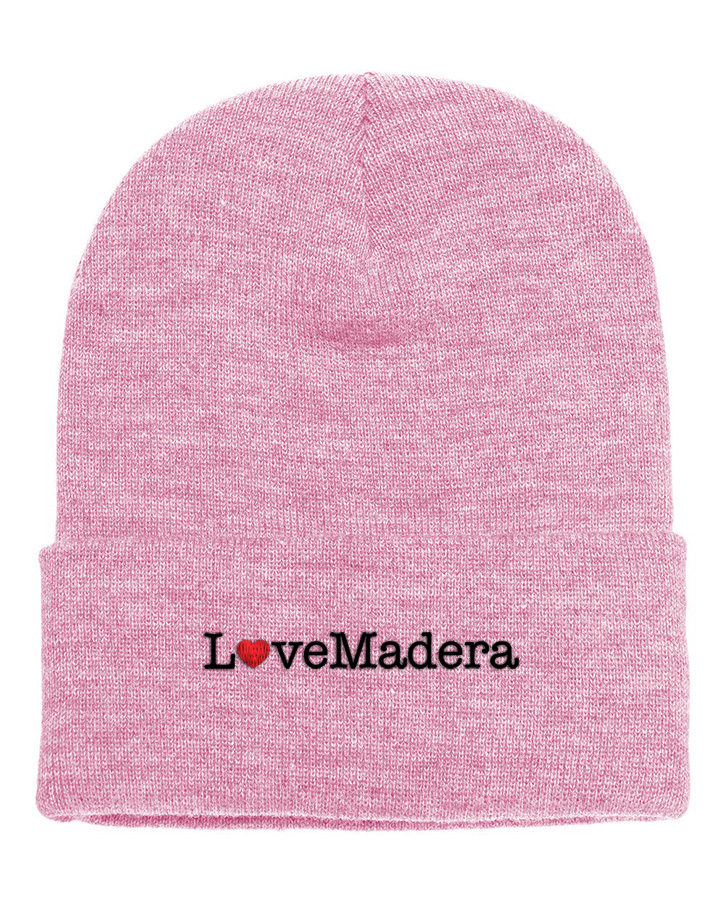 Picture of Love Our Cities Madera 12 Inch Cuffed Beanie - Adult One Size Pink
