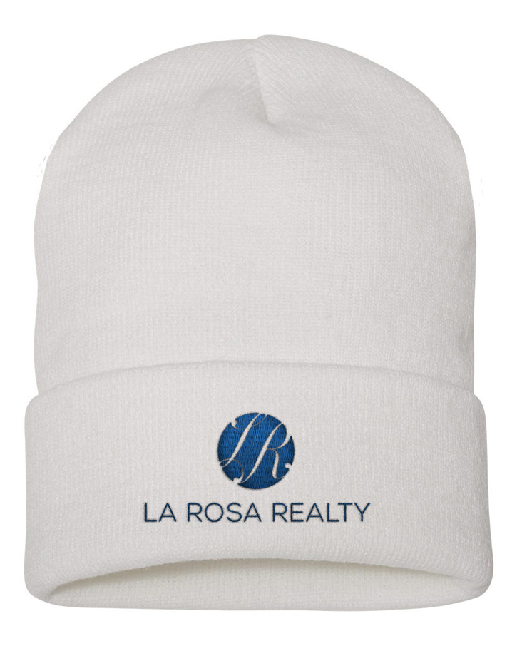 Picture of La Rosa Realty 12 Inch Cuffed Beanie - Adult One Size White