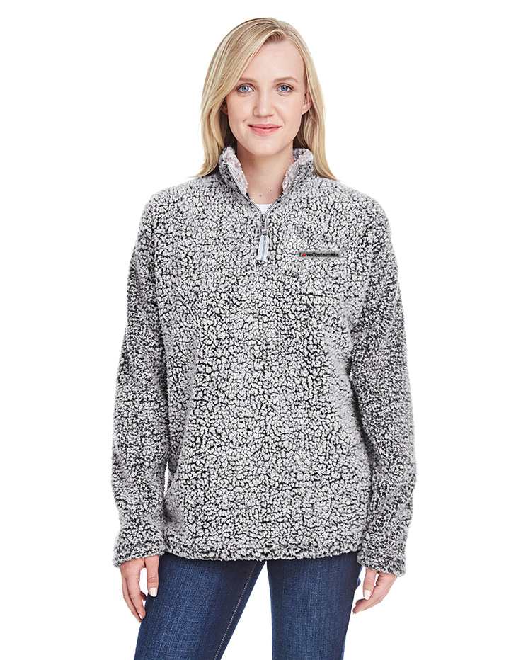Picture of Love Our Cities Costa Mesa J America Sherpa Quarter Zip Jacket - Women's  Black