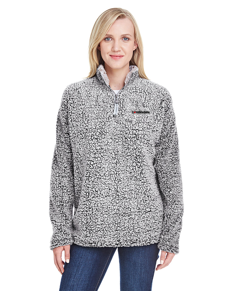 Picture of Love Our Cities Madera J America Sherpa Quarter Zip Jacket - Women's  Black