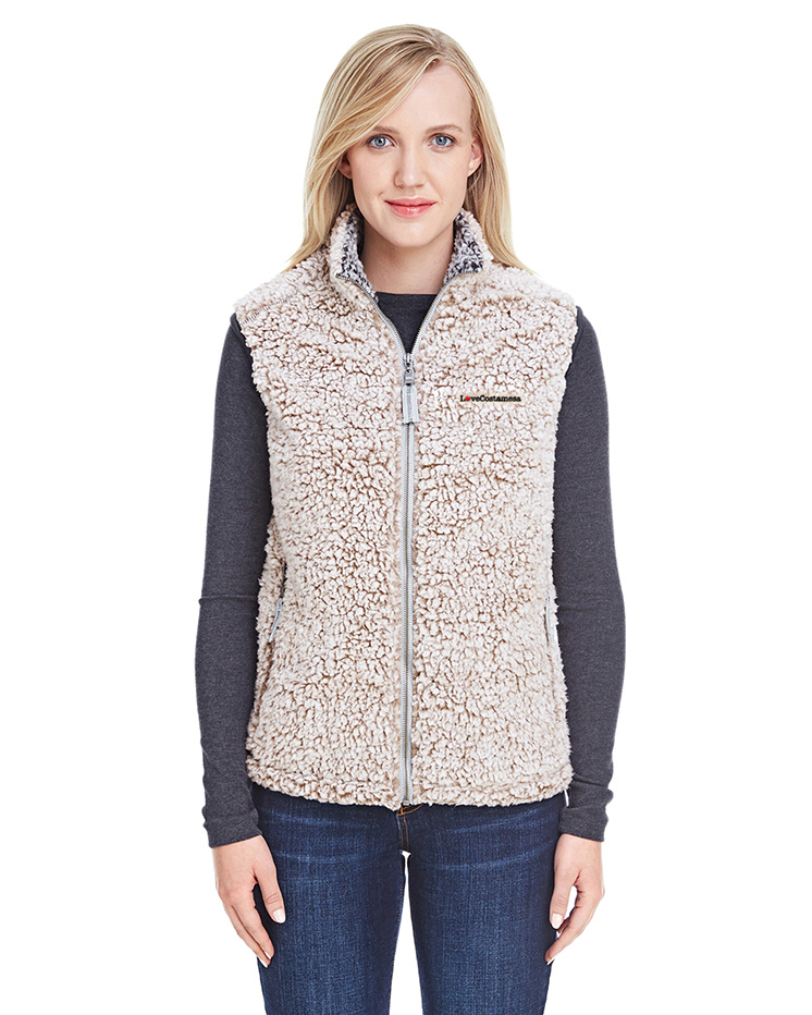 Picture of Love Our Cities Costa Mesa J America Sherpa Vest - Women's  Oatmeal