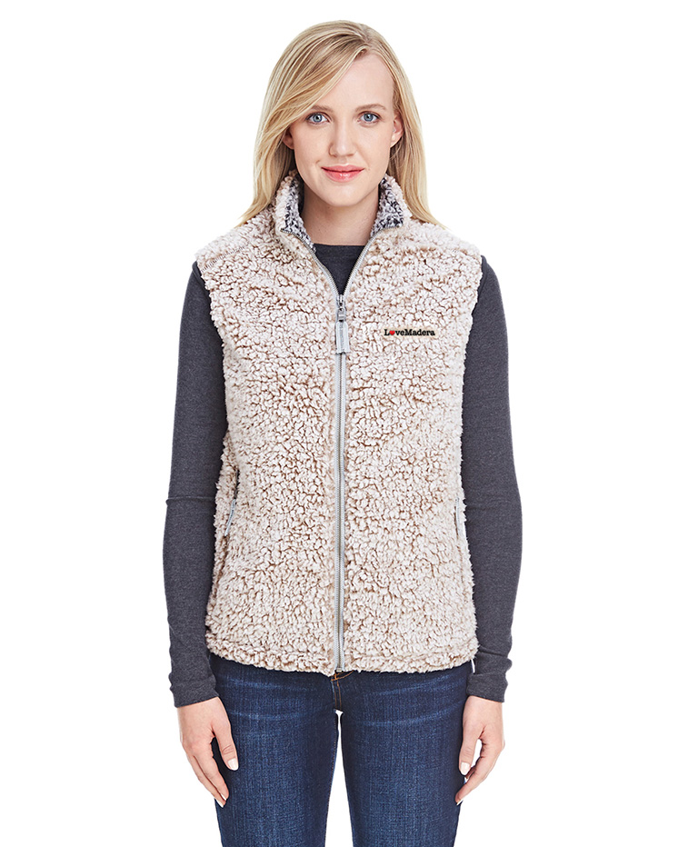 Picture of Love Our Cities Madera J America Sherpa Vest - Women's  Oatmeal