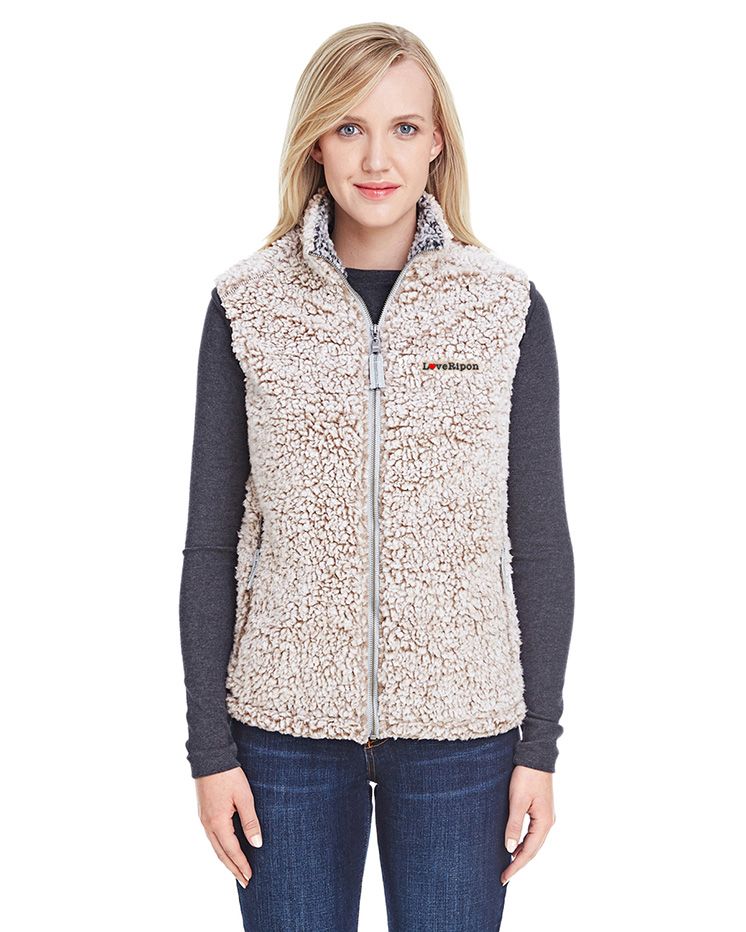 Picture of Love Our Cities Ripon J America Sherpa Vest - Women's  Oatmeal